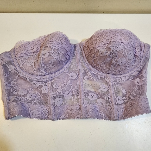 FOREVER 21 Lilac Corset bra 34B - Picture 1 of 8